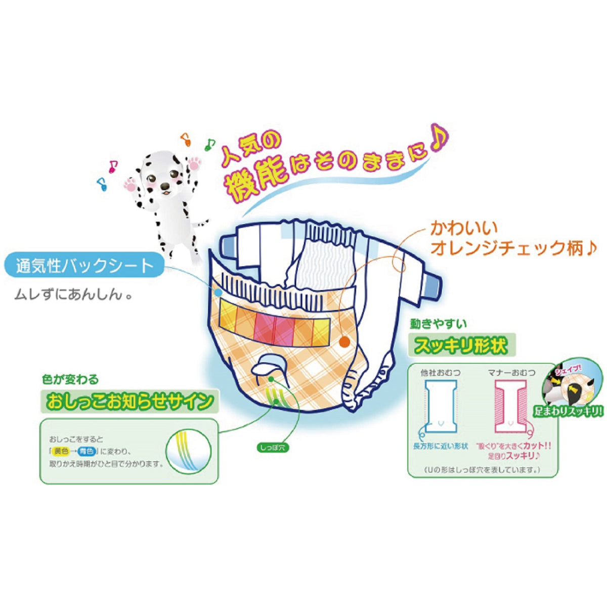 マナーおむつ のび～るテープ Ｍ ２２枚 | CharmMate